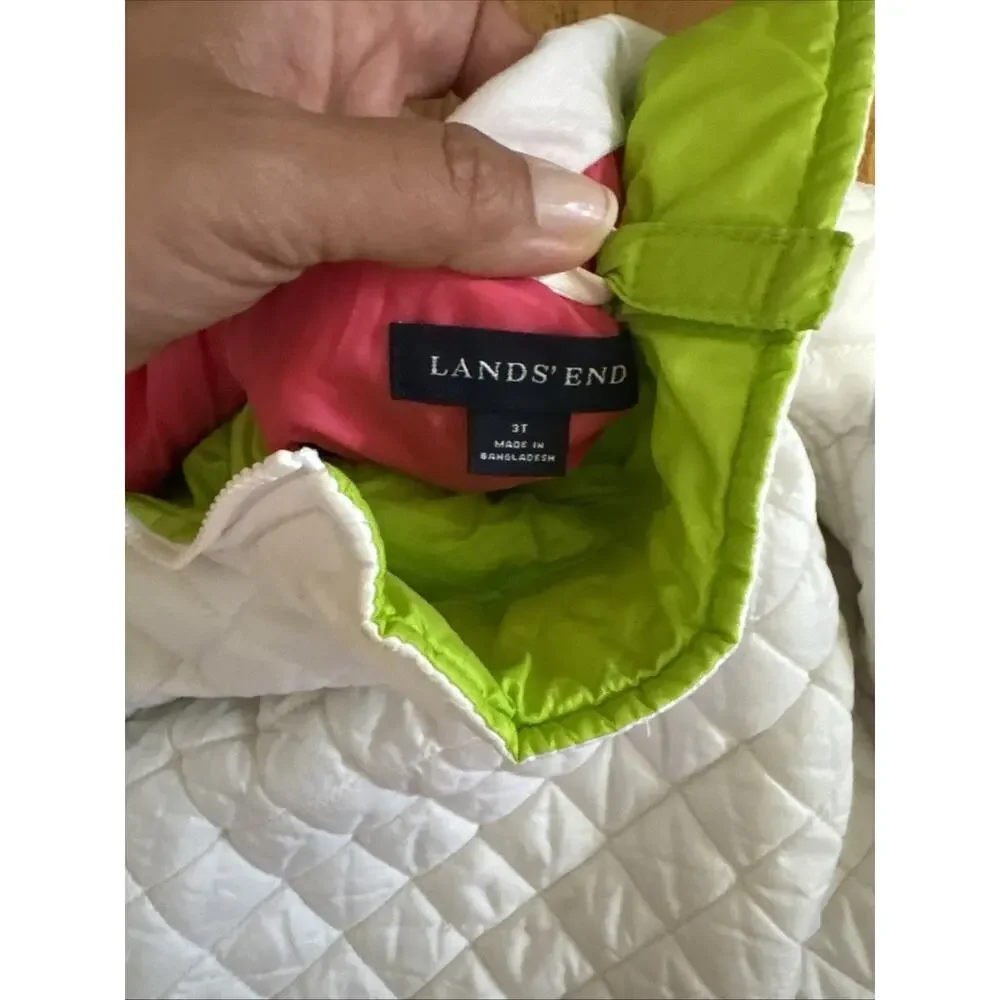 Lands End Squall Girls Pink US Size 3T Snow Pants Ski Pants Suit Set Winter Warm